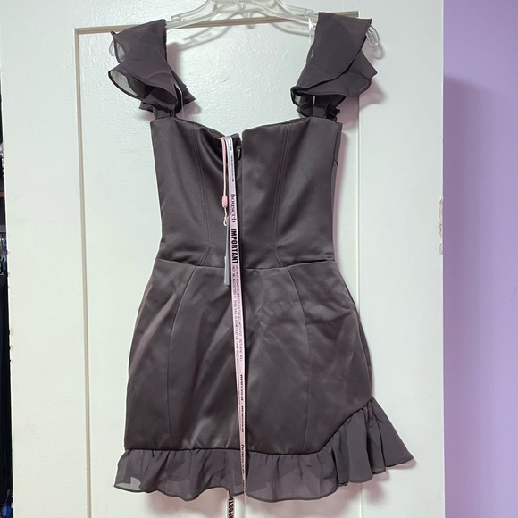 NWT House of CB Dionne Ruffle Corset Mini Dress - Picture 4 of 8